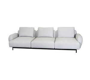 Cane-Line - Aura 3-pers. sofa m/lavt armlæn  Light grey, Cane-line Ambience